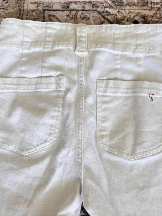 PILCRO White Straight Leg Trouser Pants- Size 27/28 - Picture 7 of 9